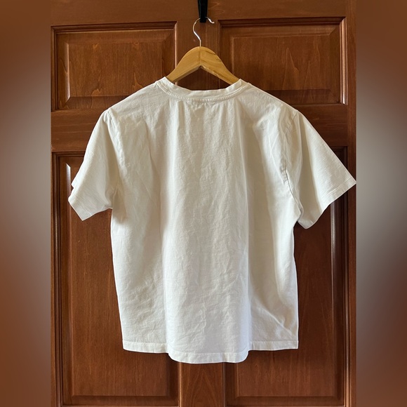 Marimekko T-shirt White with Graphic Art in Red and Tan Size L - Picture 5 of 13